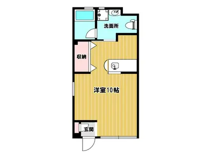 ビスタ グランデ(ワンルーム/1階)の間取り写真