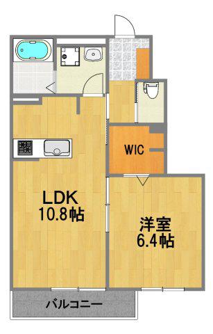ALVA.B(1LDK/1階)の間取り写真