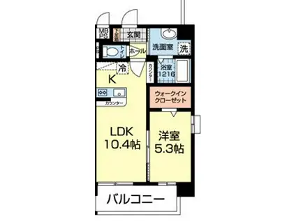 LINABELL(1LDK/6階)の間取り写真