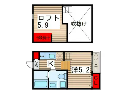 グレイス稲毛(1K/1階)の間取り写真