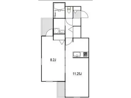 GRAN千歳台B棟(1LDK/2階)の間取り写真