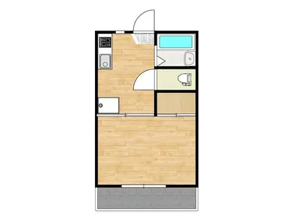 コーポクマガイ(1K/2階)の間取り写真