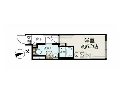 アルファ早宮(ワンルーム/2階)の間取り写真