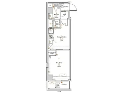 LOG代々木(1DK/5階)の間取り写真