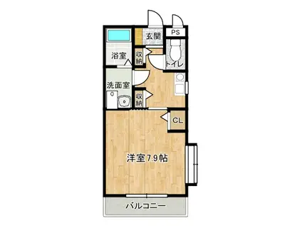 メゾン・ド・アミ(1K/3階)の間取り写真