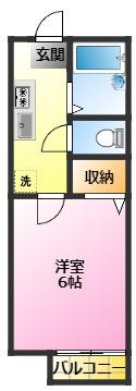 レクエルドプレイス(1K/1階)の間取り写真