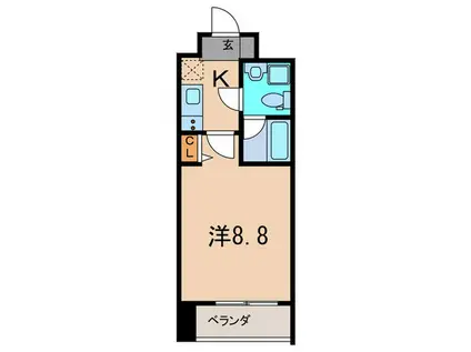 GRANZ(1K/4階)の間取り写真