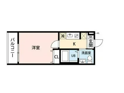 神大寺スクエア横浜(1K/2階)の間取り写真