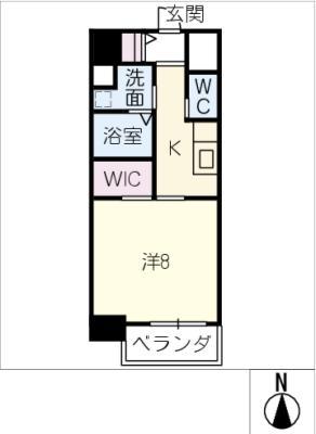 豊田駅前ビル(1K/6階)の間取り写真