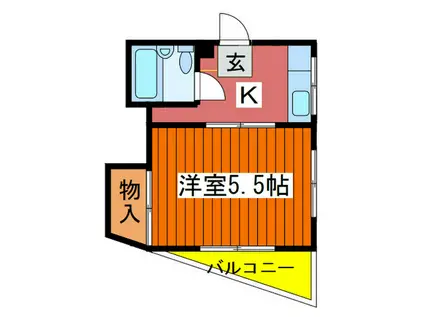 メゾン小山(1K/3階)の間取り写真
