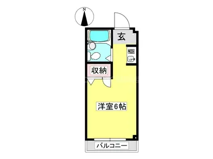 オレンジハイツ(ワンルーム/3階)の間取り写真