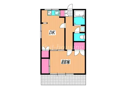 第ニ緑光苑(1DK/1階)の間取り写真