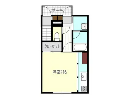 ROTHENBURG A(ワンルーム/1階)の間取り写真