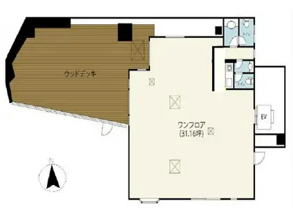 CRD EBISU-1ST(ワンルーム/8階)の間取り写真