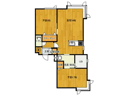 ボニータ(2LDK/2階)の間取り写真