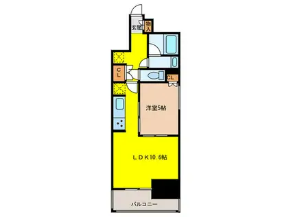 フレンシア浅草橋(1LDK/2階)の間取り写真