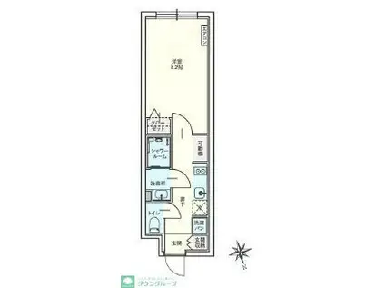 羽田六間堀レジデンス(1K/4階)の間取り写真