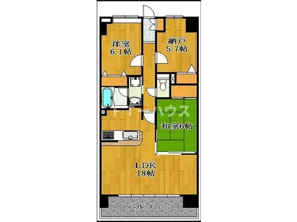 メルベーユ(3LDK/5階)の間取り写真