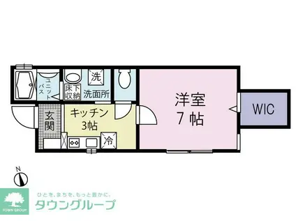 T・Eハウス(1K/1階)の間取り写真