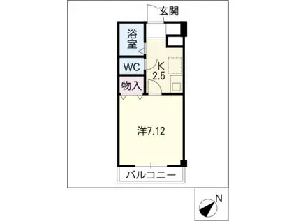 TKハイツII(1K/1階)の間取り写真