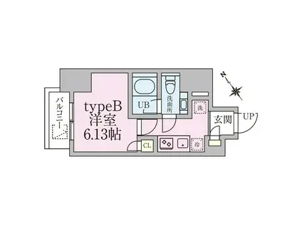 シュロス新横浜(1K/5階)の間取り写真