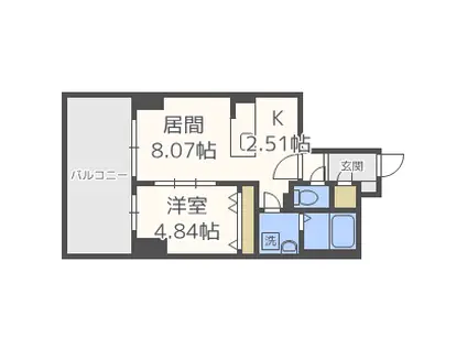 グランドマンション茶うす(2LDK/2階)の間取り写真