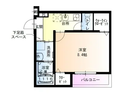 フジパレス阪神尼崎(1K/2階)の間取り写真