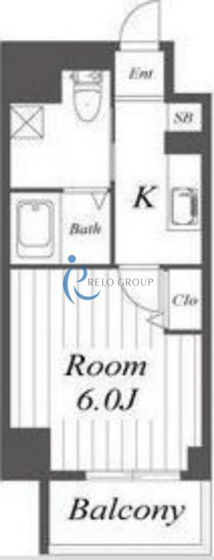 LIVE CASA田辺(1K/4階)の間取り写真