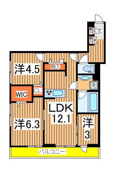 D-KUUTIO(3LDK/3階)の間取り写真