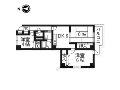 トーカン淀本町マンション(3DK/3階)の間取り写真