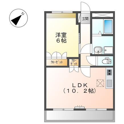 グランチェスタH・Y(1LDK/1階)の間取り写真
