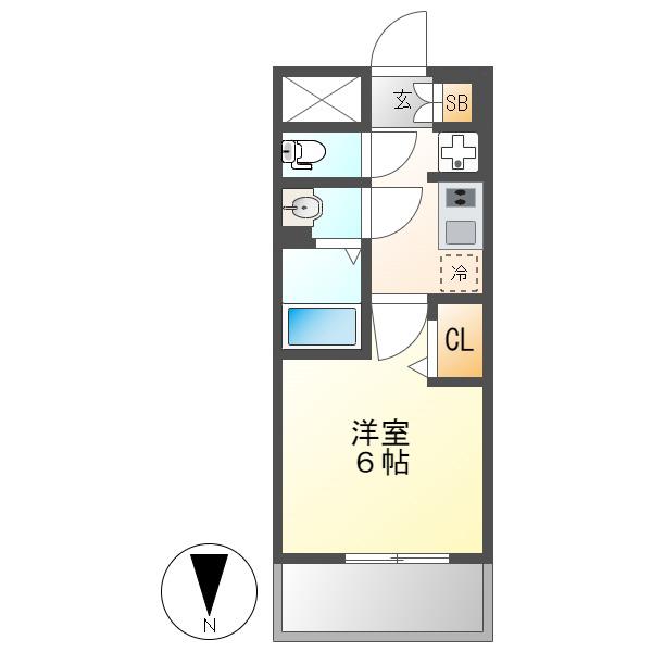 プレサンス大須観音フィエスタ(1K/10階)の間取り写真