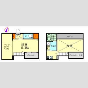 プレミア清水(ワンルーム/2階)の間取り写真