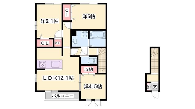 セーフティーコートIII(3LDK/2階)の間取り写真