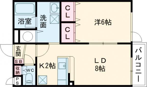 フローレンス(1LDK/3階)の間取り写真