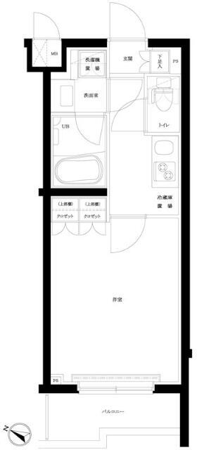 ルーブル板橋泉町弐番館(1K/1階)の間取り写真
