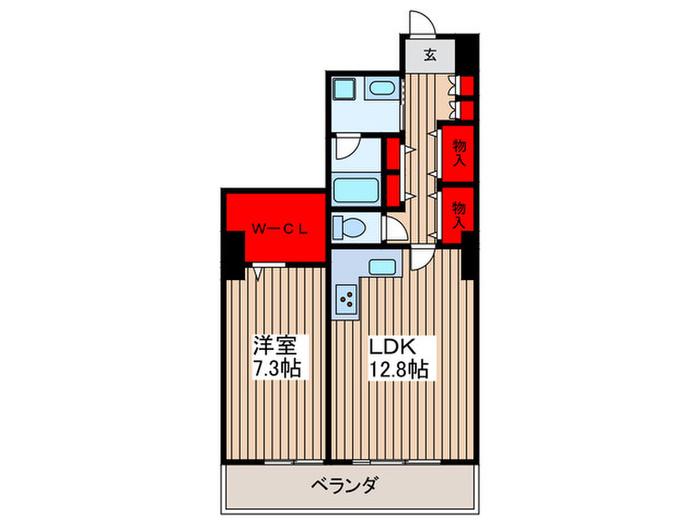 東雲キャナルコートCODAN16号棟(1LDK/13階)の間取り写真