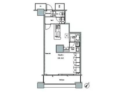 THE TOKYO TOWERS MIDTOWER(ワンルーム/30階)の間取り写真