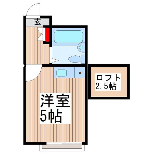 スカイピア志木(ワンルーム/1階)の間取り写真