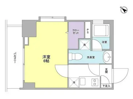 リバーレ月島(1K/5階)の間取り写真