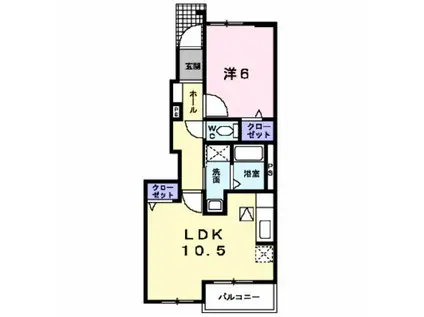 グレイス・ハイム(1LDK/1階)の間取り写真