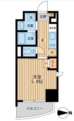 プライムアーバン西大島(1K/11階)の間取り写真