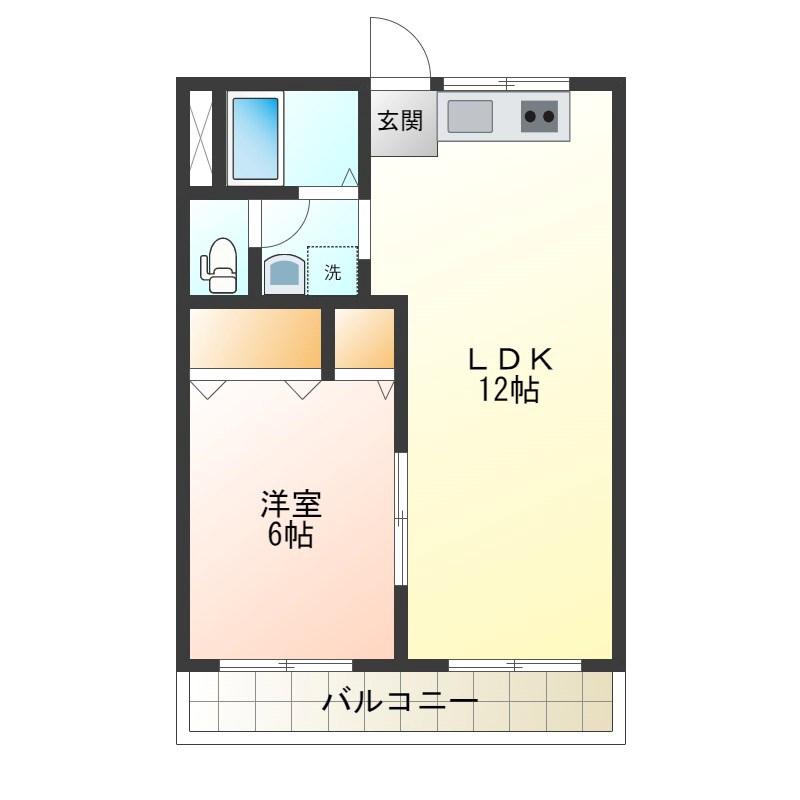 アネックスIII(1LDK/2階)の間取り写真
