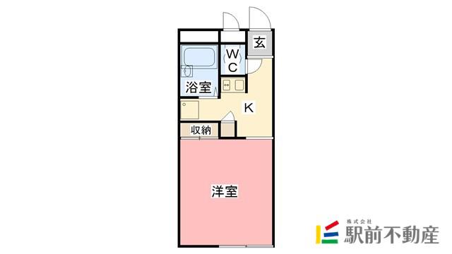 レオパレス若宮(1K/1階)の間取り写真