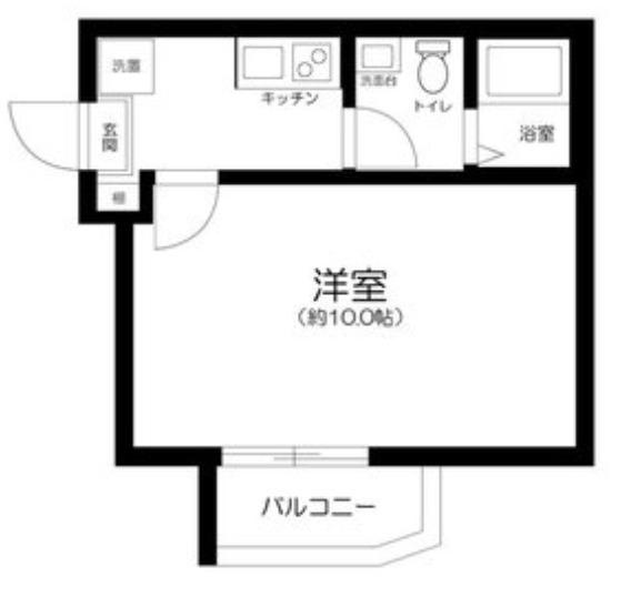 GLUCK船橋(1K/1階)の間取り写真