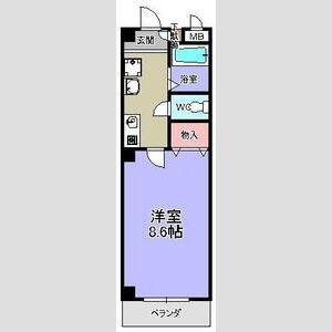 アルカンシエル(1K/2階)の間取り写真