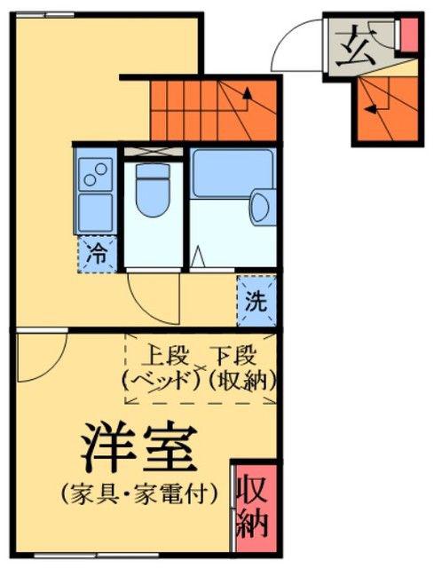 LPアインヒルズ(1K/2階)の間取り写真