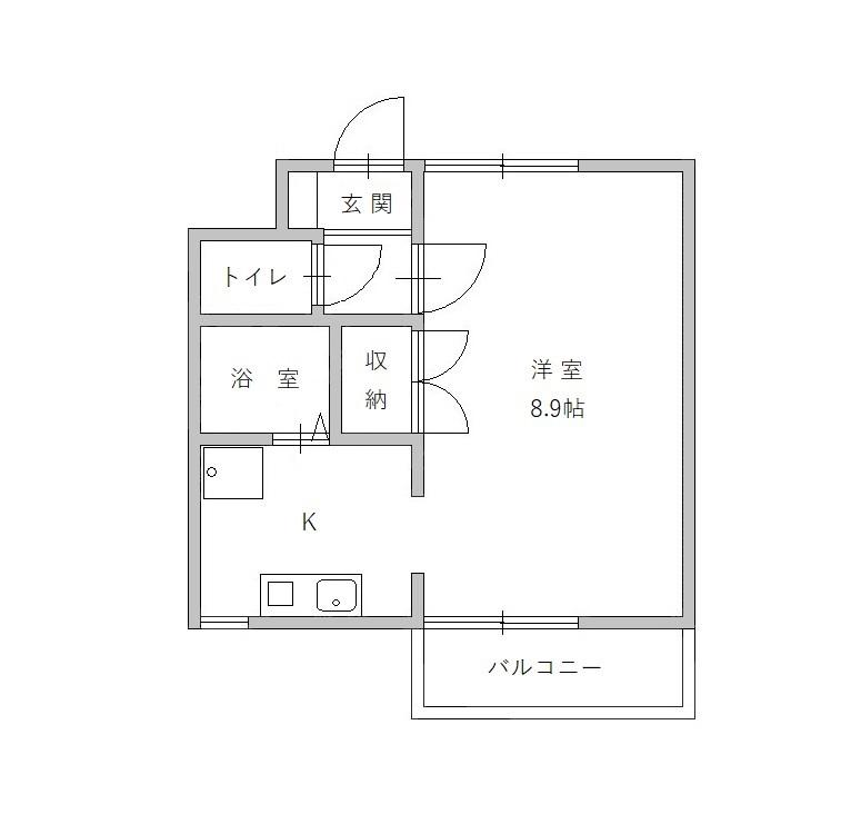 ソレアードモロエ(1K/3階)の間取り写真