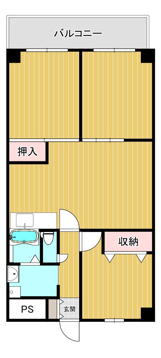 メゾンドール高石(3LDK/9階)の間取り写真