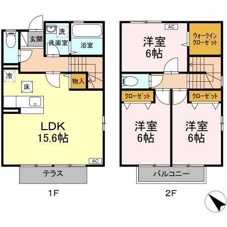 ノエルガーデン(3LDK/1階)の間取り写真